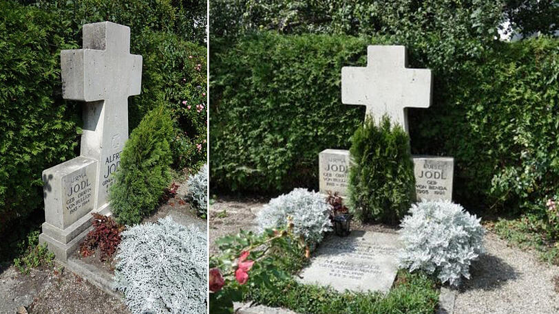 Vor Alfred Jodls Name ist eine kleine Thuje gepflanzt worden.