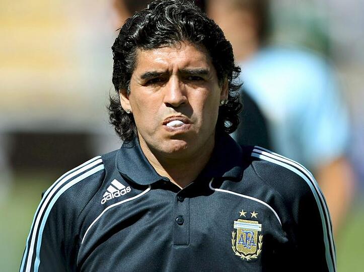 Stinksauer: Argentiniens National-Coach Diego Maradona.