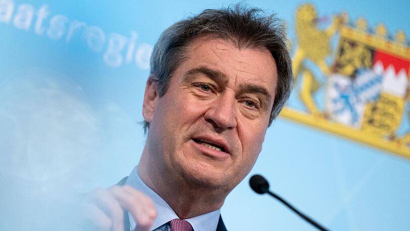 Markus Söder (CSU), Ministerpräsident von Bayern, spricht.