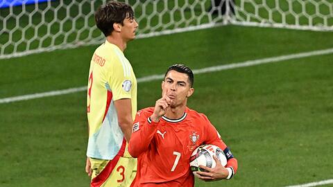 Trifft und jubelt: Cristiano Ronaldo