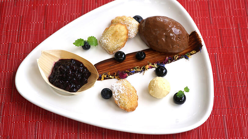 5. Gang: Karamellmousse.