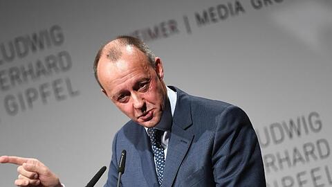 Friedrich Merz (CDU), Vizepräsident des Wirtschaftsrates der CDU, spricht beim Ludwig-Erhard-Gipfel. Foto: Angelika Warmuth/dpa/Archivbild