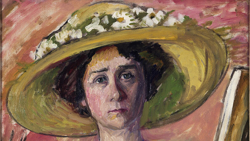 Ein Selbstbildnis von Münter. Ein Selbstbildnis von Münter.