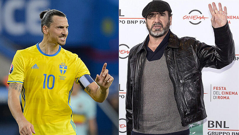 Wer spielt(e) welche Rolle in Manchester? - Verbaler Schlagabtausch zwischen Zlatan Ibrahimovic (linkes Bild) und Eric Cantona. Wer spielt(e) welche Rolle in Manchester? - Verbaler Schlagabtausch zwischen Zlatan Ibrahimovic (linkes Bild) und Eric Cantona.