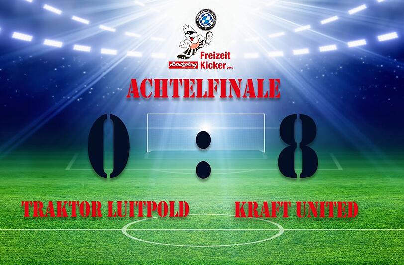 Kraft United zieht überlegen ins Viertelfinale ein.