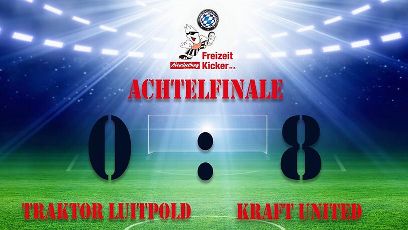 Kraft United zieht überlegen ins Viertelfinale ein. Kraft United zieht überlegen ins Viertelfinale ein.