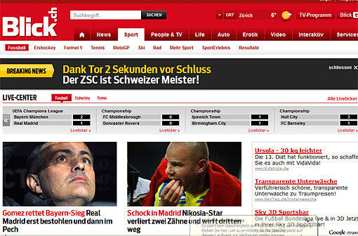 So titelte der Schweizer "Blick".