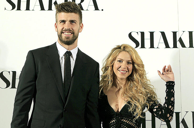 Barca-Star Gerard Piqué mit seiner Frau, der Popsängerin Shakira.