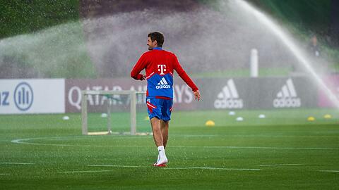 Thomas Müller vom FC Bayern München während einer Übungseinheit.