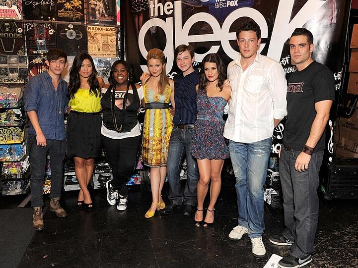 Der "Glee"-Cast - hier noch mit dem jüngst verstorbenen Cory Monteith (2.v.r.)