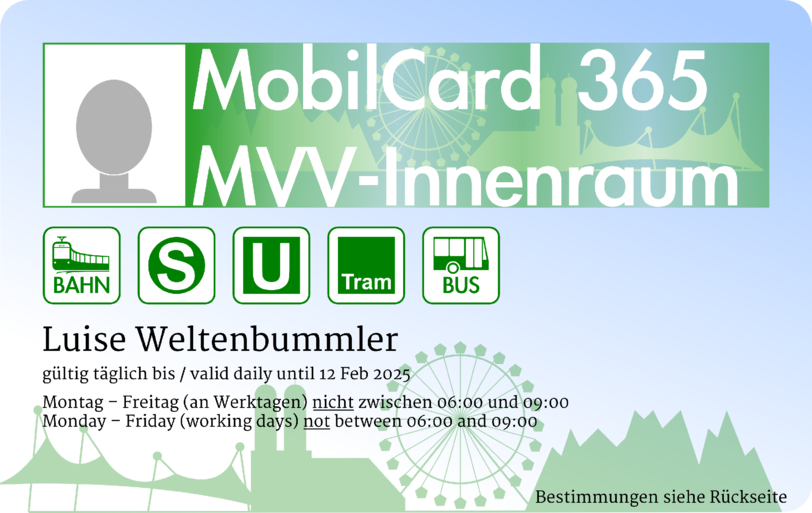 Die Mobilcard 365 - so könnte sie aussehen.