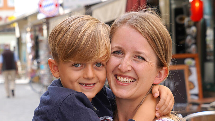 Natascha Grimm-Weigert (35) mit Sohn Mats.