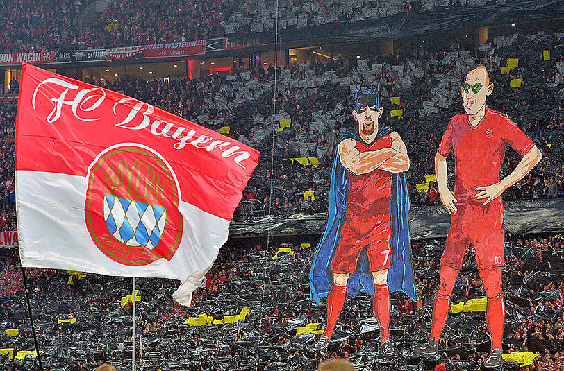 Franck Ribéry und Arjen Robben werden auch von den Bayern-Fans verehrt.