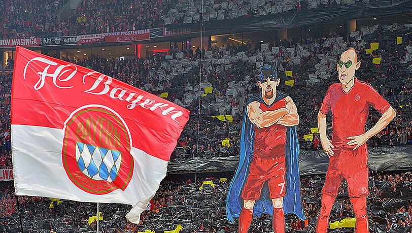 Franck Ribéry und Arjen Robben werden auch von den Bayern-Fans verehrt. Franck Ribéry und Arjen Robben werden auch von den Bayern-Fans verehrt.
