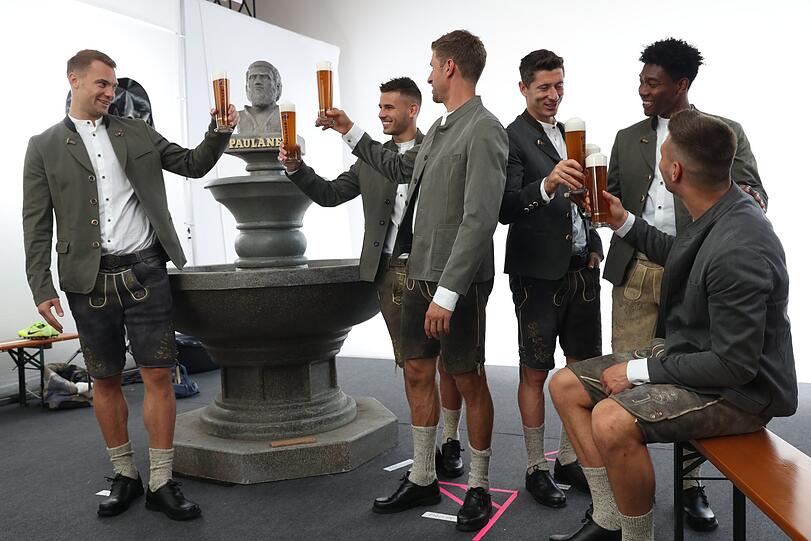 Die Bilder vom Lederhosen-Shooting des FC Bayern.