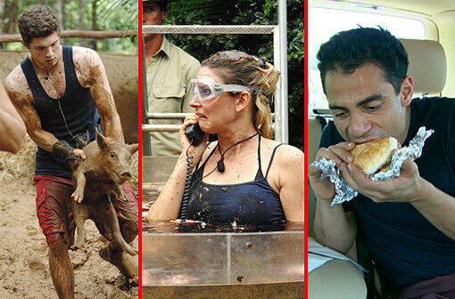 Schweine schrubben, Dschungel-Sekretariat und erster Abschied: Hier sehen Sie die Bilder vom neunten Tag im Camp der Fast-Stars.