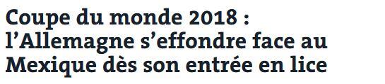 "Le Monde" aus Frankreich: Deutschland kollabiert gegen Mexiko.