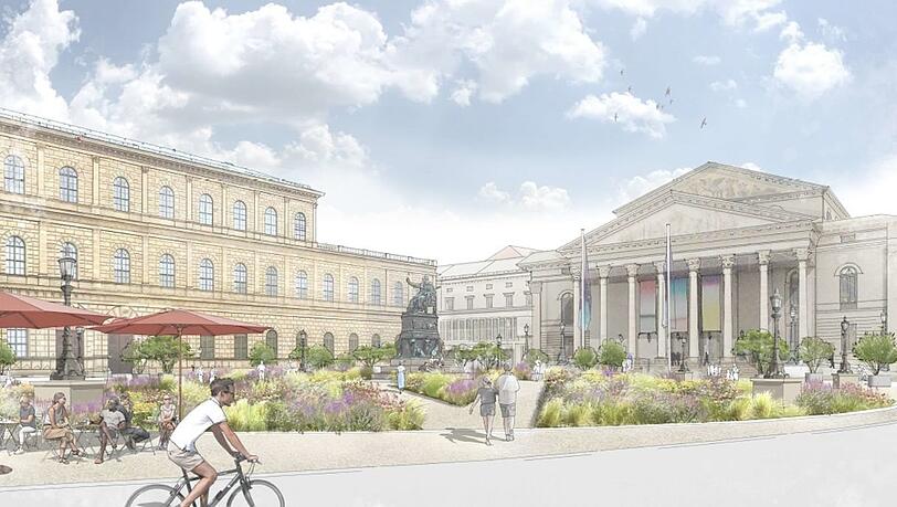 In this visualization, Max-Joseph-Platz looks very similar to Gärtnerplatz.