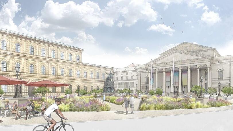 In dieser Visualisierung sieht der Max-Joseph-Platz dem Gärtnerplatz schon sehr ähnlich. In dieser Visualisierung sieht der Max-Joseph-Platz dem Gärtnerplatz schon sehr ähnlich.