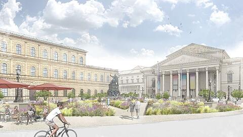 In dieser Visualisierung sieht der Max-Joseph-Platz dem Gärtnerplatz schon sehr ähnlich.