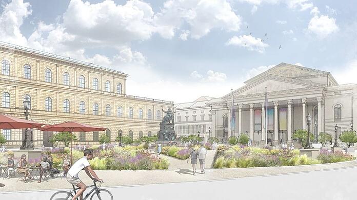 In dieser Visualisierung sieht der Max-Joseph-Platz dem Gärtnerplatz schon sehr ähnlich.