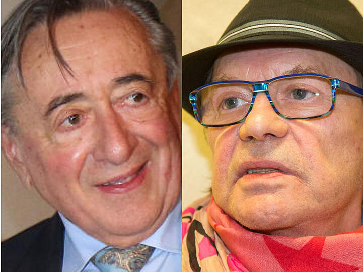 Alter Hase vs. Opernball-Frischling: Richard Lugner und Helmut Berger (r.)