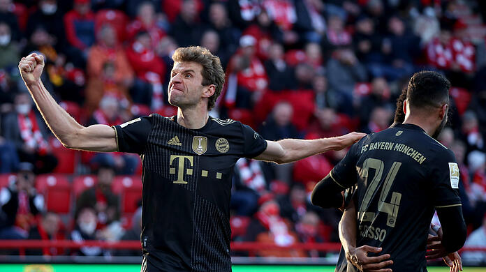 Der entscheidende Mann bei den Bayern gegen Union: Thomas Müller, der drei Tore auflegte und eins selbst erzielte.