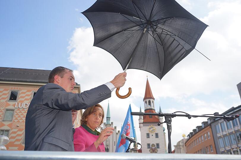Beatrix von Storch am Marienplatz...