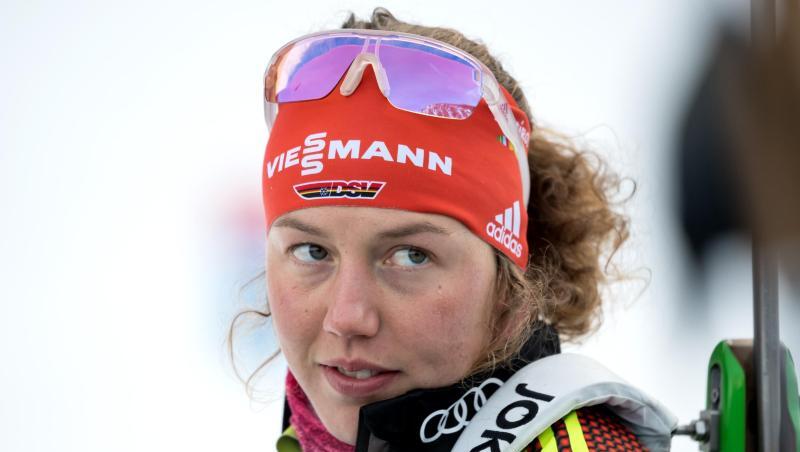 Laura Dahlmeier aus Deutschland wärmt sich vor dem Rennen auf. Foto: Sven Hoppe/Archiv Laura Dahlmeier aus Deutschland wärmt sich vor dem Rennen auf. Foto: Sven Hoppe/Archiv