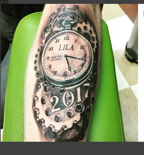 Das Tattoo von Bodnarchuk für Tochter Lila.