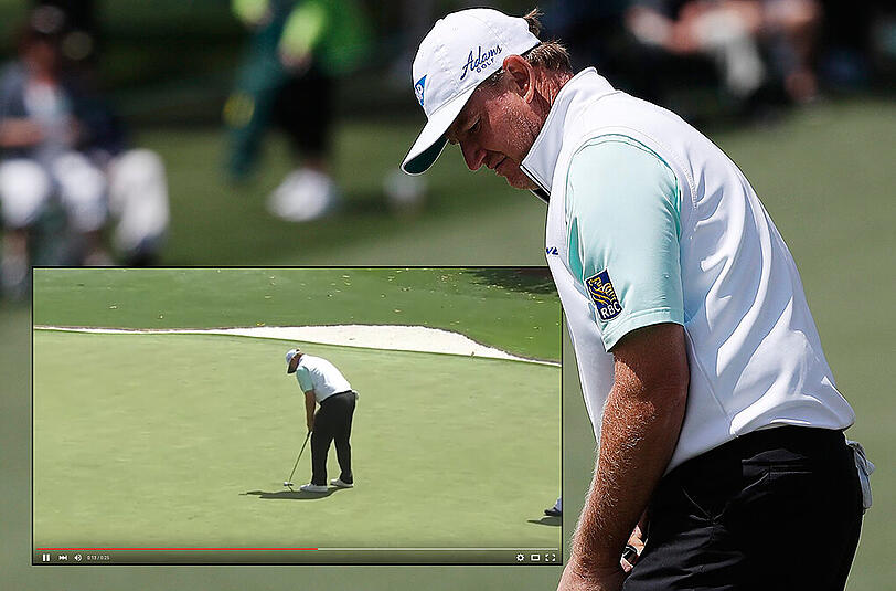 "The Big Easy" ist beim Masters in Augusta an einem vermeintlich leichten Putt schier verzweifelt.