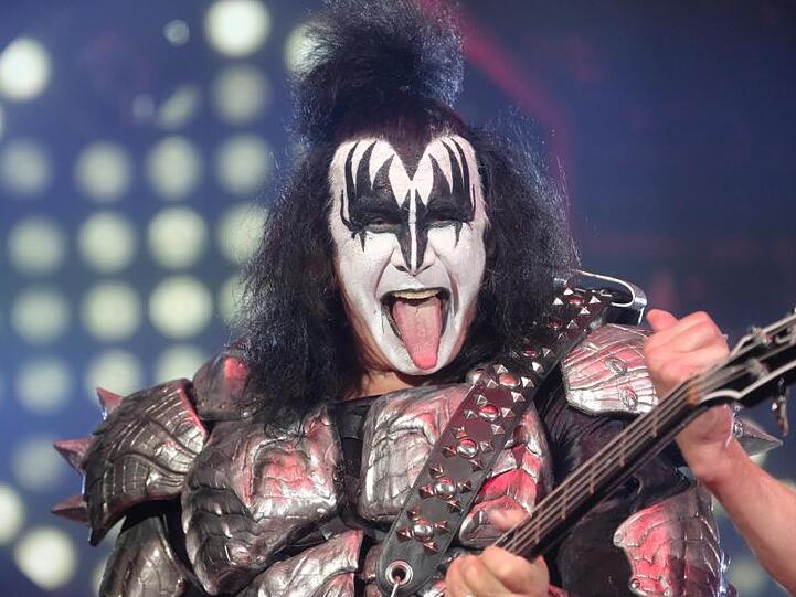 Gene Simmons von Kiss beim Tourauftakt inLeipzig.