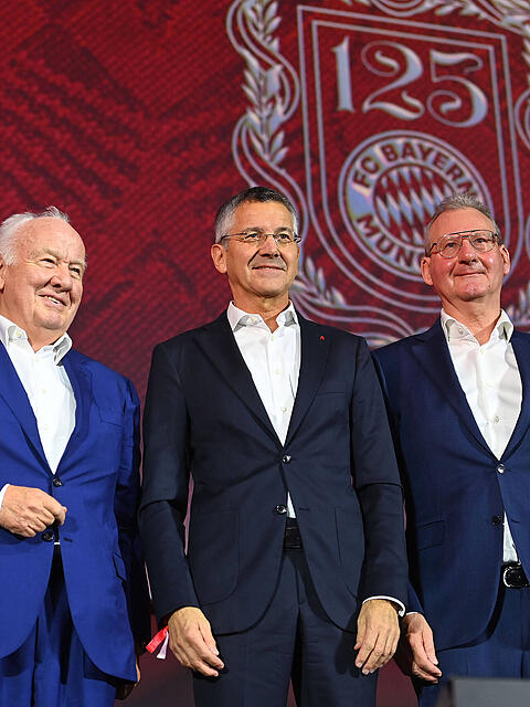 Mit überwältigeder Mehrheit in ihren Ämtern bestätigt: Präsident Herbert Hainer (Mitte) mit seinen Vizepräsidenten Walter Mennekes (l.) und Dieter Mayer.