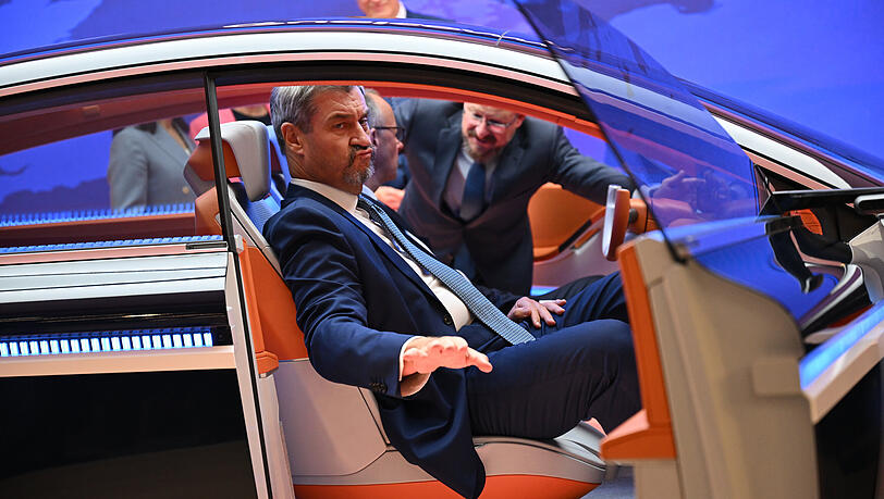 Ministerpräsident Markus Söder (CSU) bei der Eröffnung der Automesse IAA Mobility in München.