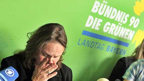 Theresa Schopper: Bayerns Grünen-Chefin  kämpfte sichtlich mit den Tränen.
