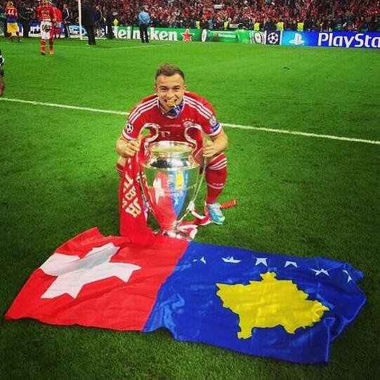 Stolz auf seine Heimat (Kosovo-Schweiz): Xerdan Shaqiri.