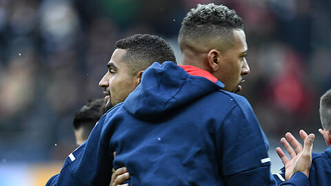 Die Halbbrüder Kevin-Prince Boateng (l.) und Jérôme Boateng haben gemeinsam bei Hertha BSC Berlin gespielt.