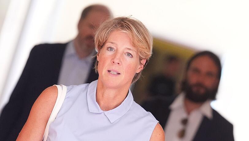 Die Angeklagte Christina Block auf dem Gerichtsflur.