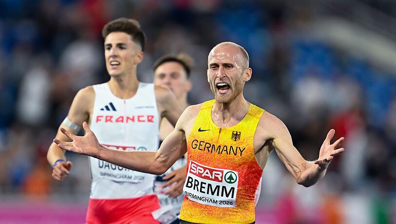 Florian Bremm hat bei der Leichtathletik-EM in Birmingham Silber über 5.000 Meter geholt. Florian Bremm hat bei der Leichtathletik-EM in Birmingham Silber über 5.000 Meter geholt.