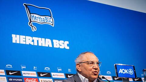 Felix Magath wird als neuer Trainer von Hertha BSC vorgestellt.