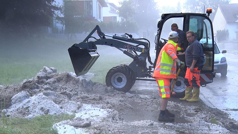 Ein schweres Hagelunwetter wütete am 23. Juni 2021 Dienstagnachmittag im Osten von München.