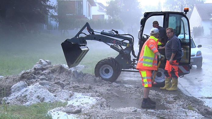 Ein schweres Hagelunwetter wütete am 23. Juni 2021 Dienstagnachmittag im Osten von München.