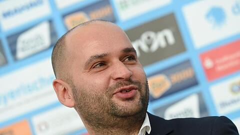 Geschäftsführer des Fußball-Regionalligisten TSV 1860 München, Michael Scharold, spricht auf einer Pressekonferenz in München. Foto: Andreas Gebert/dpa/Archivbild