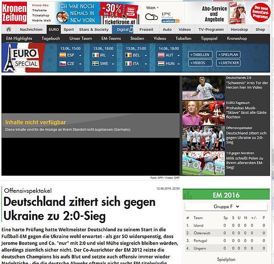Die Österreicher empfanden das 2:0 als Zittersieg.
