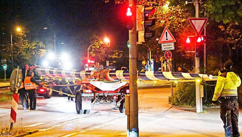 Der ehemals gestohlene Maibaum des Viktualienmarkts wurde am Montagmorgen gegen 3 Uhr zurück nach München gebracht. Der ehemals gestohlene Maibaum des Viktualienmarkts wurde am Montagmorgen gegen 3 Uhr zurück nach München gebracht.