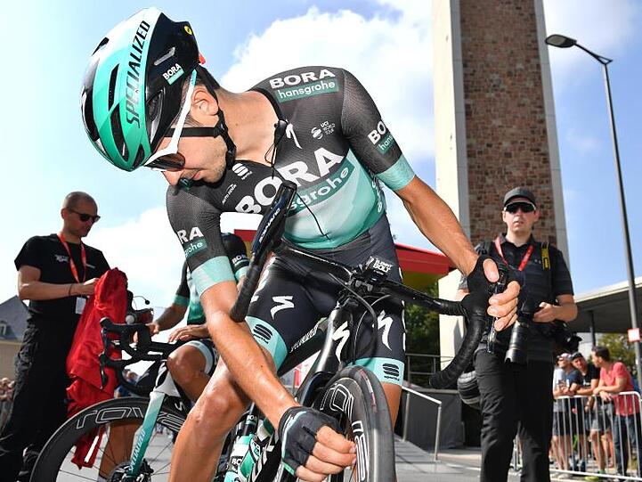 Emanuel Buchmann vom Team Bora-Hansgrohe. Foto: Bernd Thissen/dpa/Archivbild