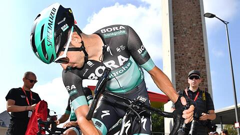 Emanuel Buchmann vom Team Bora-Hansgrohe. Foto: Bernd Thissen/dpa/Archivbild