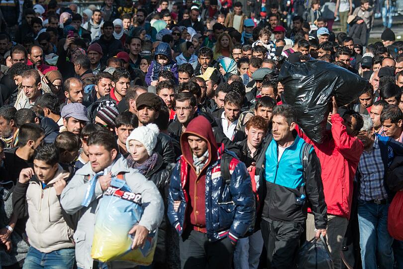 5500 Flüchtlinge snd am Dienstag im Raum Passau angekommen.
