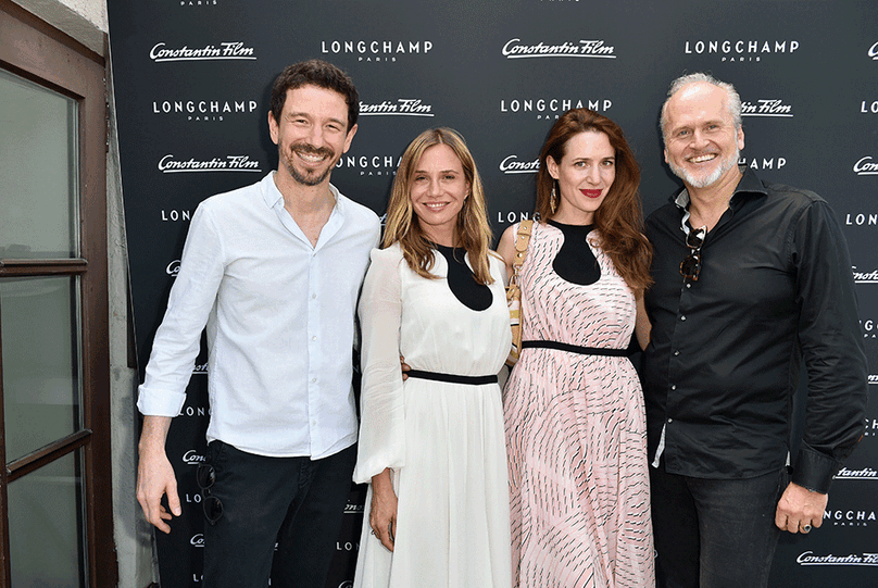 Oliver Berben, Nadeshda Brennicke (in Longchamp), Julia Malik (in Longchamp) und Markus Wahl (CEO Longchamp Deutschland)
