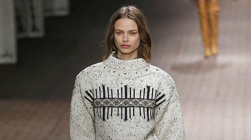 Model auf der Fashion Show von Designerin Isabel Marant.